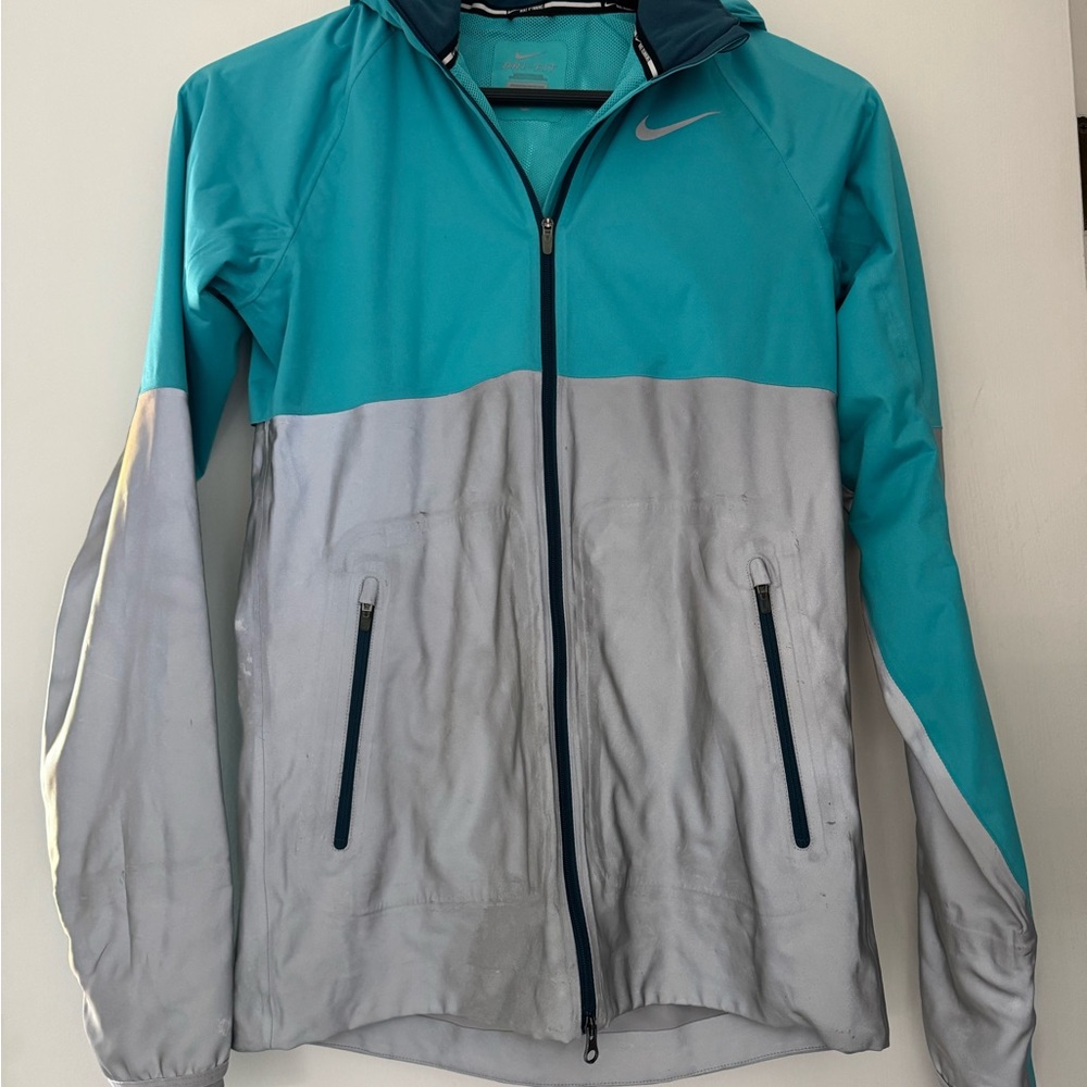Nike Teal and Gray Dry-Fit Jacket